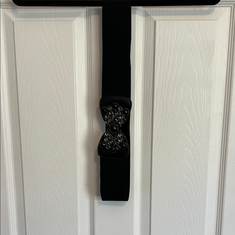 Reitmans Black Belt with Silver Accents